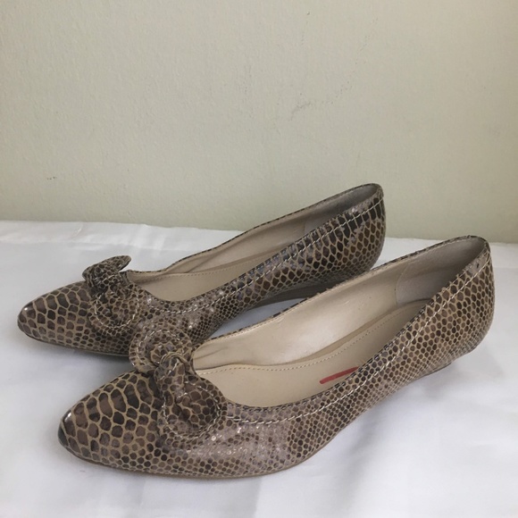 Anne Klein "Akadelie" snake print wedge shoes size - Picture 3 of 6
